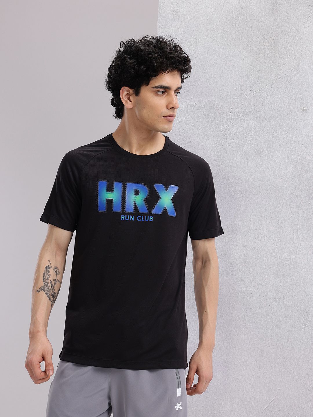 HRX by Hrithik Roshan Typography Print Rapid-Dry Running T-shirt
