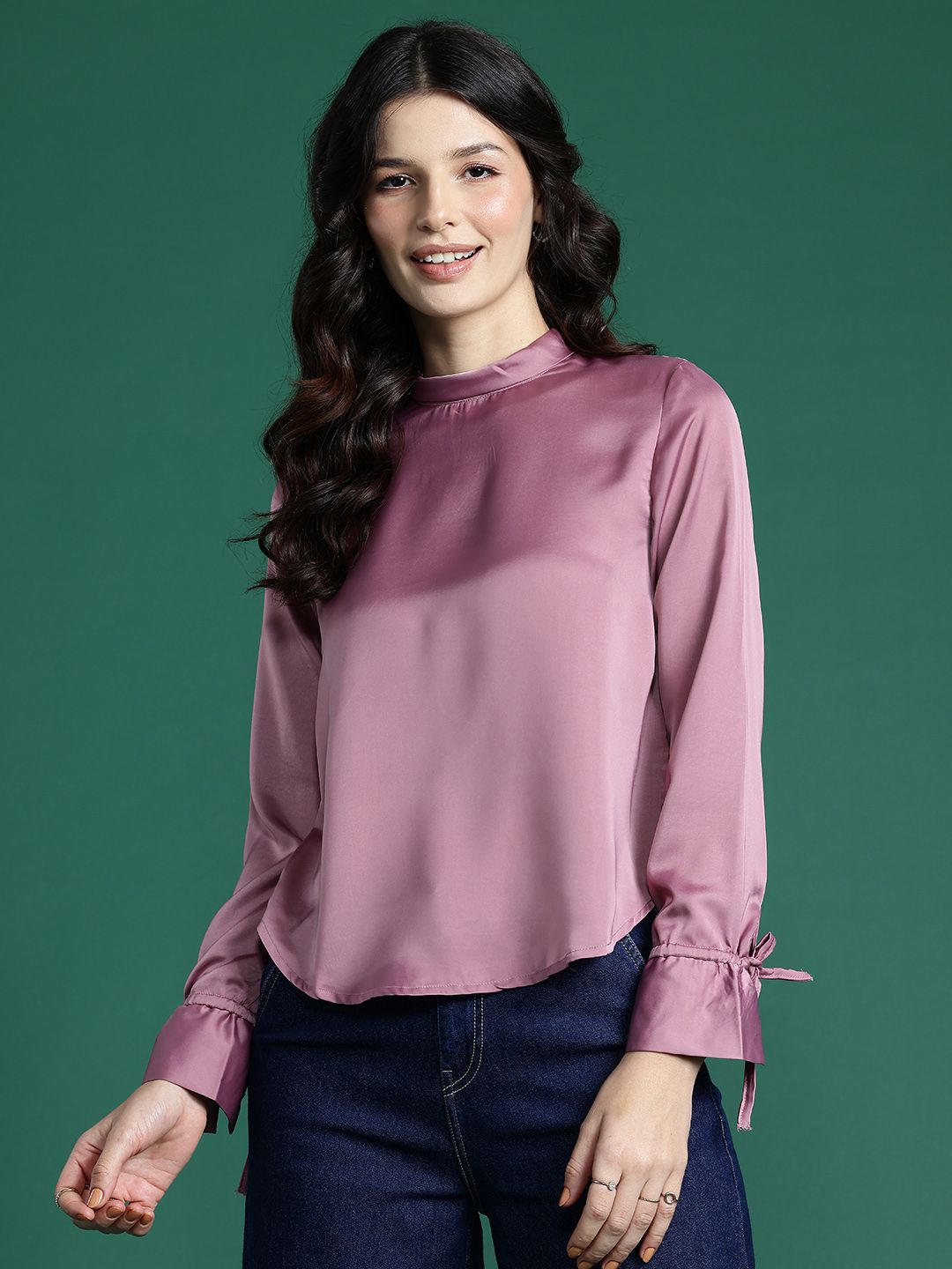 DressBerry Mandarin Collar Regular Top