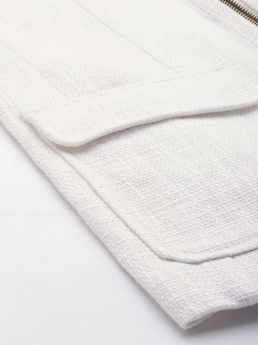 Mr Bowerbird  Pure Cotton Self Design Textured Tailored Fit Casual Blazers