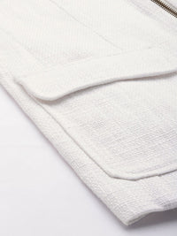 Mr Bowerbird  Pure Cotton Self Design Textured Tailored Fit Casual Blazers