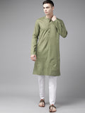 See Designs Ethnic Motifs Printed Mandarin Collar Straight Pure Cotton Kurta