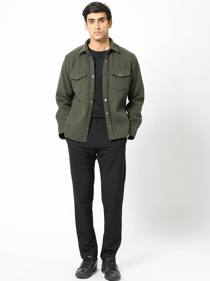 RARE RABBIT Men Cason Tailored Fit Spread Collar Jacket