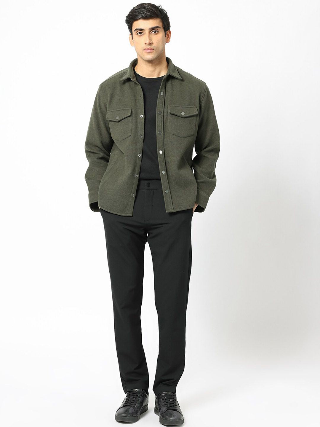 RARE RABBIT Men Cason Tailored Fit Spread Collar Jacket