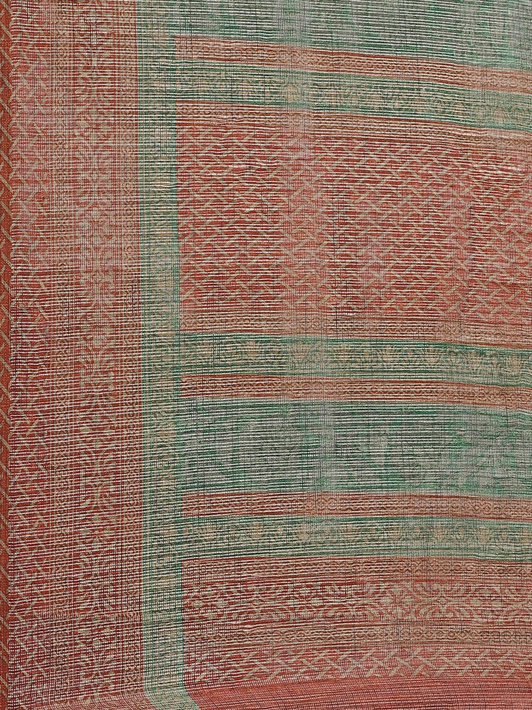 Saree mall Grey & Rust Brown Printed Saree