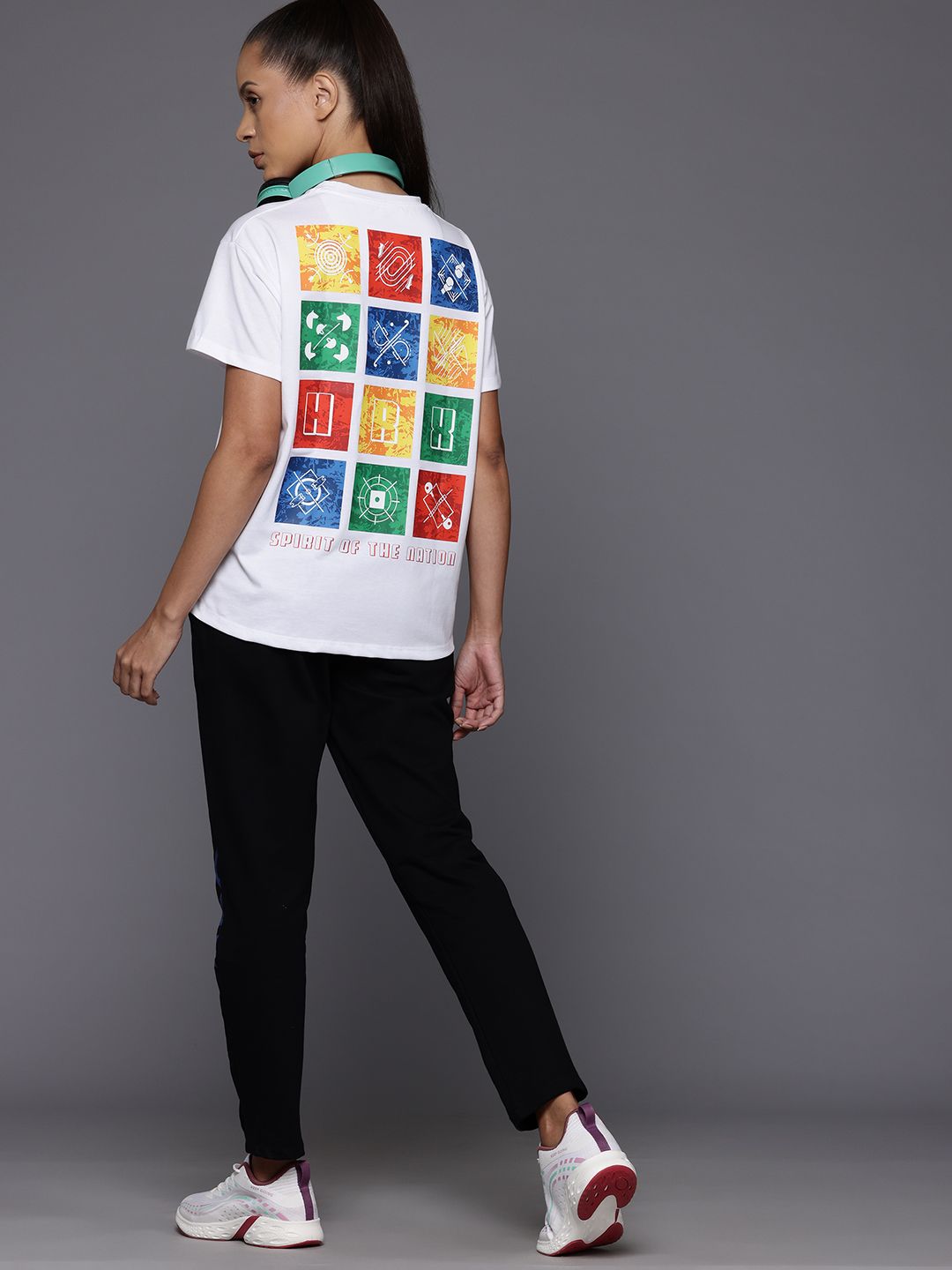 HRX by Hrithik Roshan Printed Drop-Shoulder Sleeves Lifestyle T-shirt