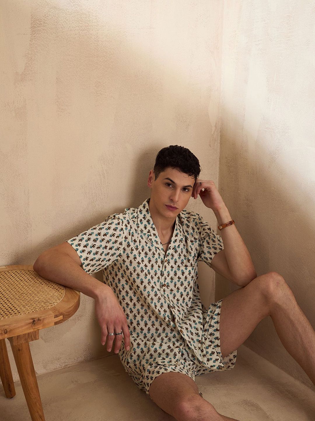 DENNISON Block Printed Oversized Co Ords Set