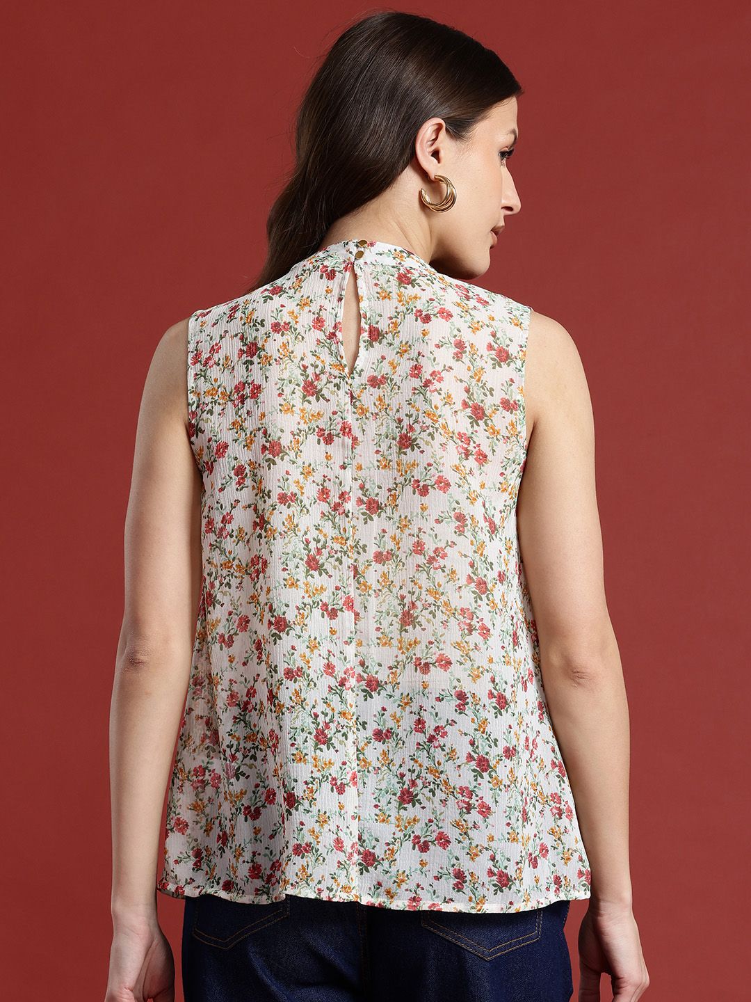 all about you Floral Print Sheer Top