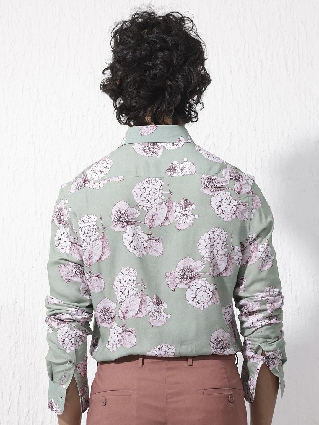 RARE RABBIT Men Sakura Slim Fit Floral Opaque Printed Shirt