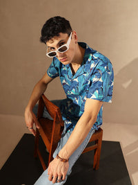 DENNISON Leaf Printed Oversized Shirt