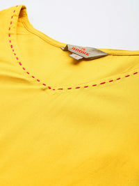 Anouk V-Neck Solid High-Low Kurta