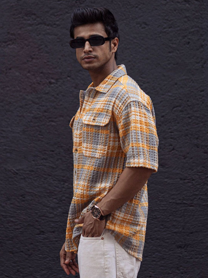 Powerlook Men Tartan Checks Opaque Checked Casual Shirt