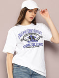 Dillinger Womens Short Sleeve Oversized Varsity Printed Tshirt