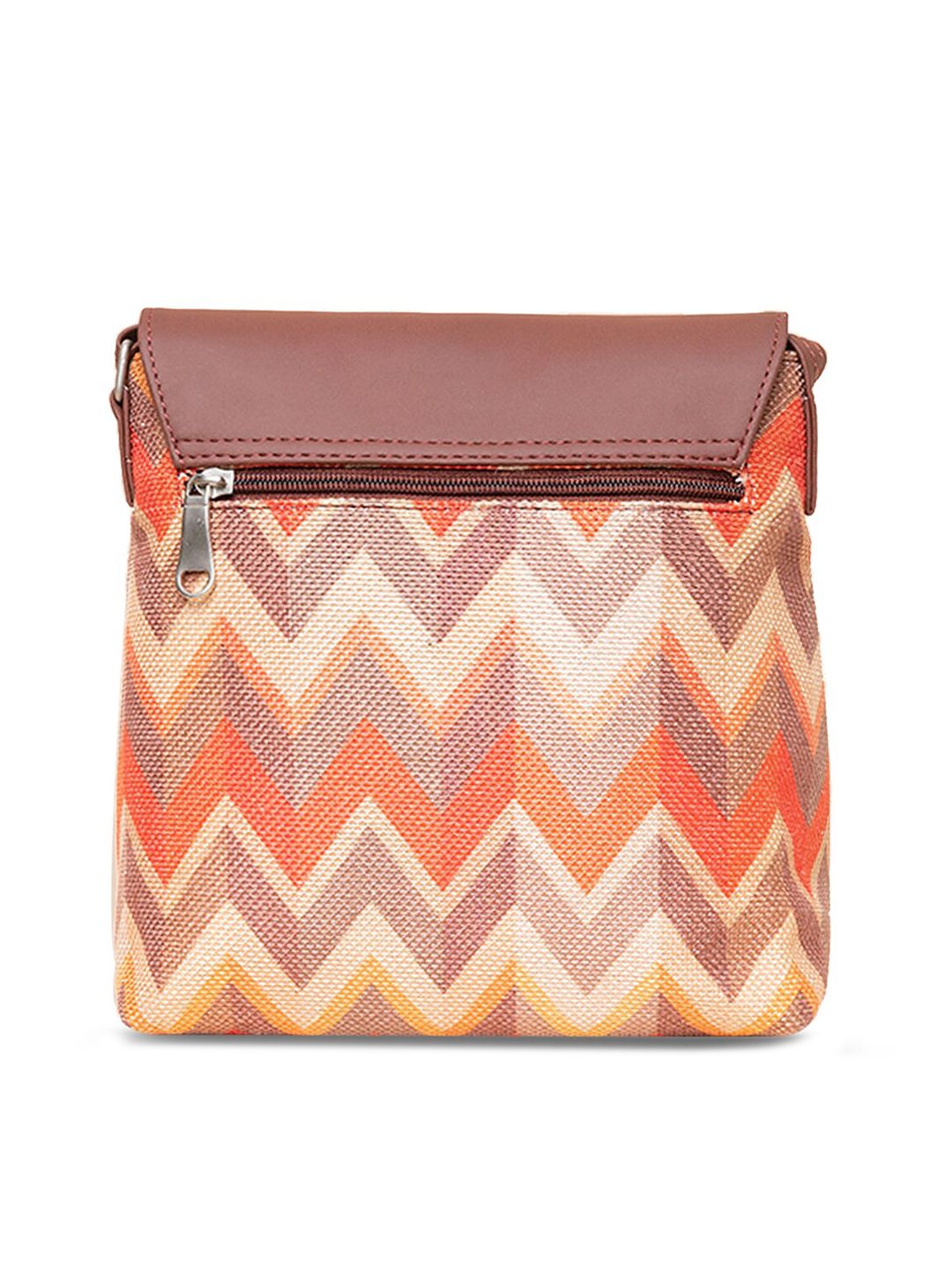 ZOUK Geometric Printed Structured Sling Bag
