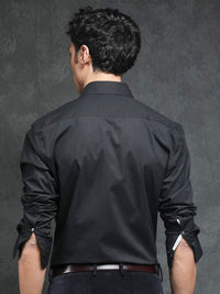 RARE RABBIT Men Roser Slim Fit Embroidered Cotton Shirt