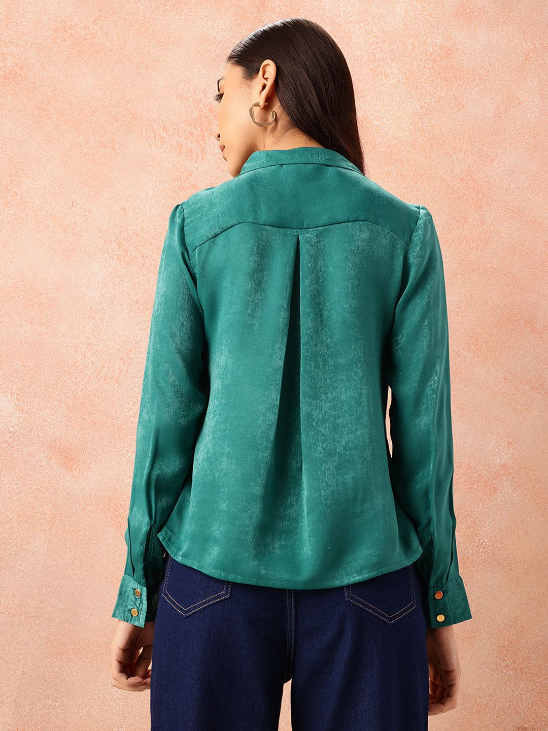 all about you Satin-Finish Regular Fit Casual Shirt