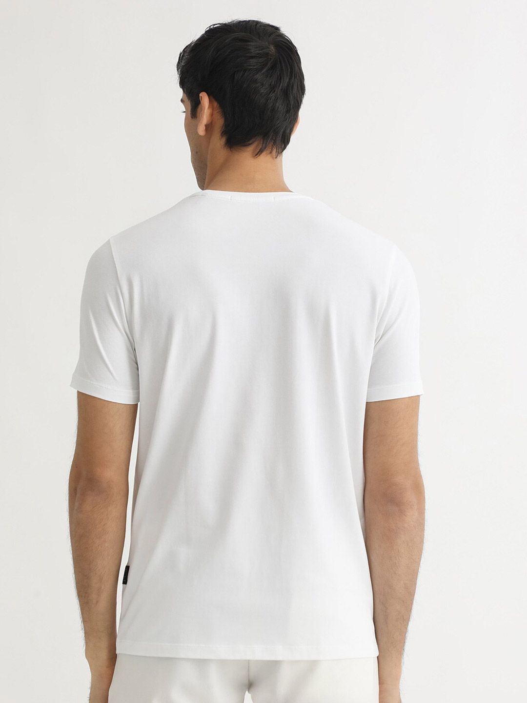 RARE RABBIT Men Dunstone Typography Printeds Slim Fit Cotton T-Shirt