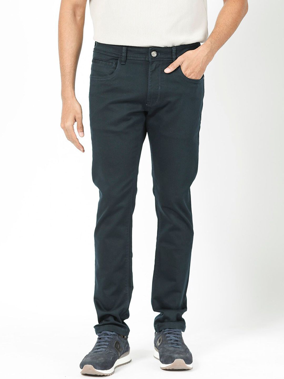 RARE RABBIT Men Essen Slim Fit Mid-Rise Stretchable Jeans