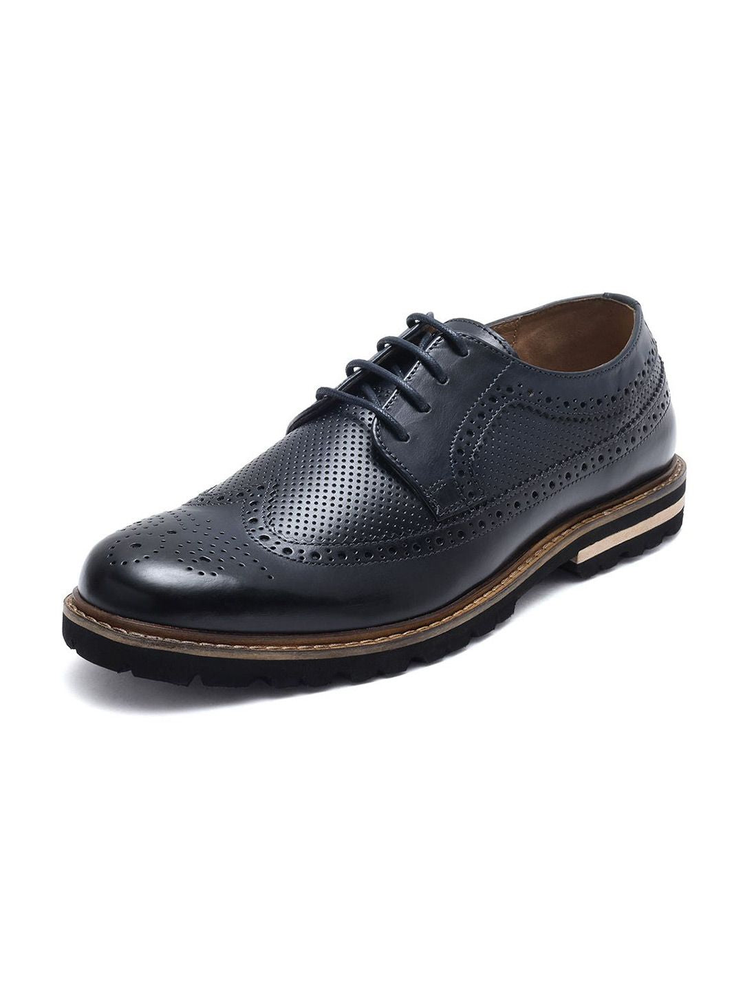 RARE RABBIT Men Formal Textured Brogues