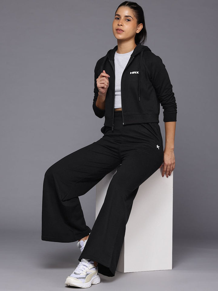 HRX by Hrithik Roshan Brand Logo Detail Hooded Zip-Up Lifestyle Tracksuit