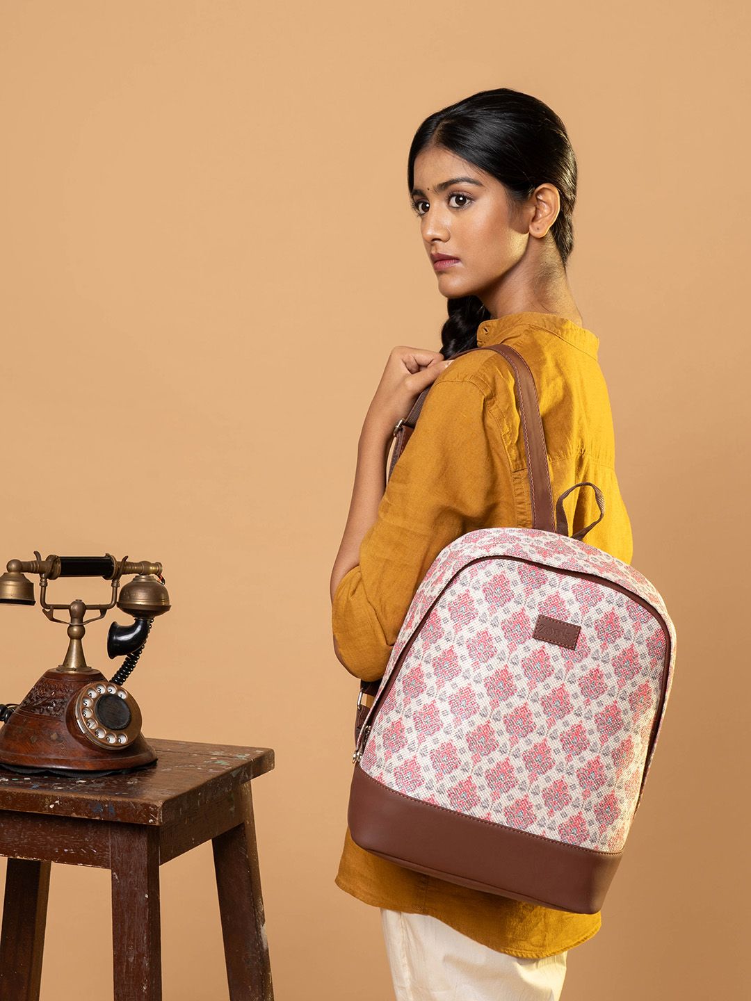 ZOUK Ethnic Motifs Printed Backpack