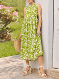 DressBerry Color Pop Petals Floral A-Line Midi Dress