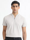 RARE RABBIT Men Rings-4 Slim Fit Solid Polo Collar T-Shirt