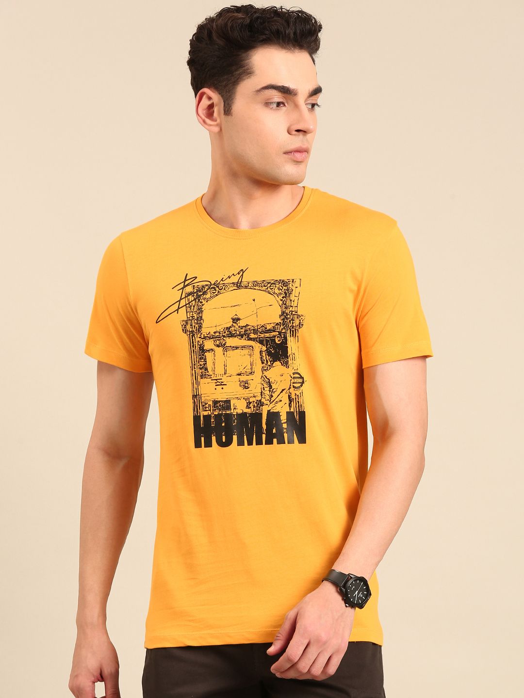 Being Human Printed Pure Cotton T-shirt