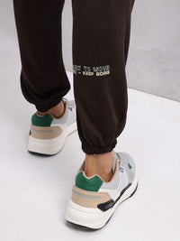 HRX by Hrithik Roshan Men Typography Print Mid-Rise Rapid-Dry Training Joggers