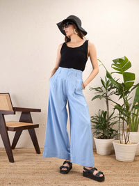 SASSAFRAS Self Design Striped Sleeveless Crochet Top