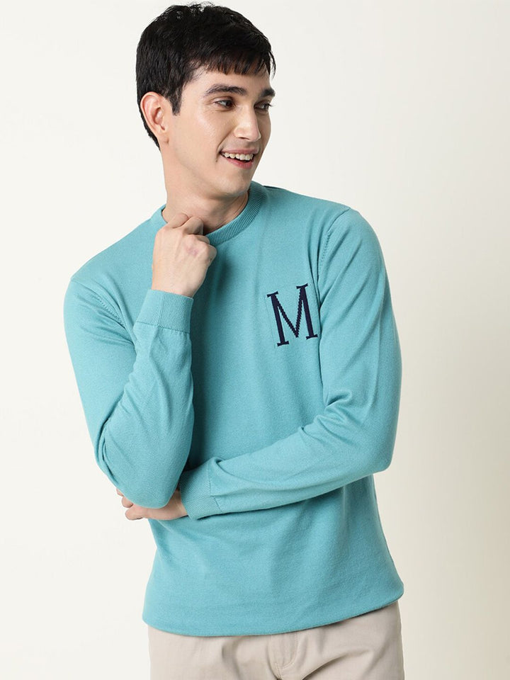 RARE RABBIT Men Alba Slim Fit Round Neck Sweatshirt