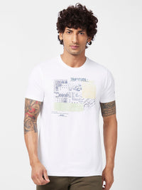 SPYKAR Typography Printed Slim Fit Cotton T-shirt