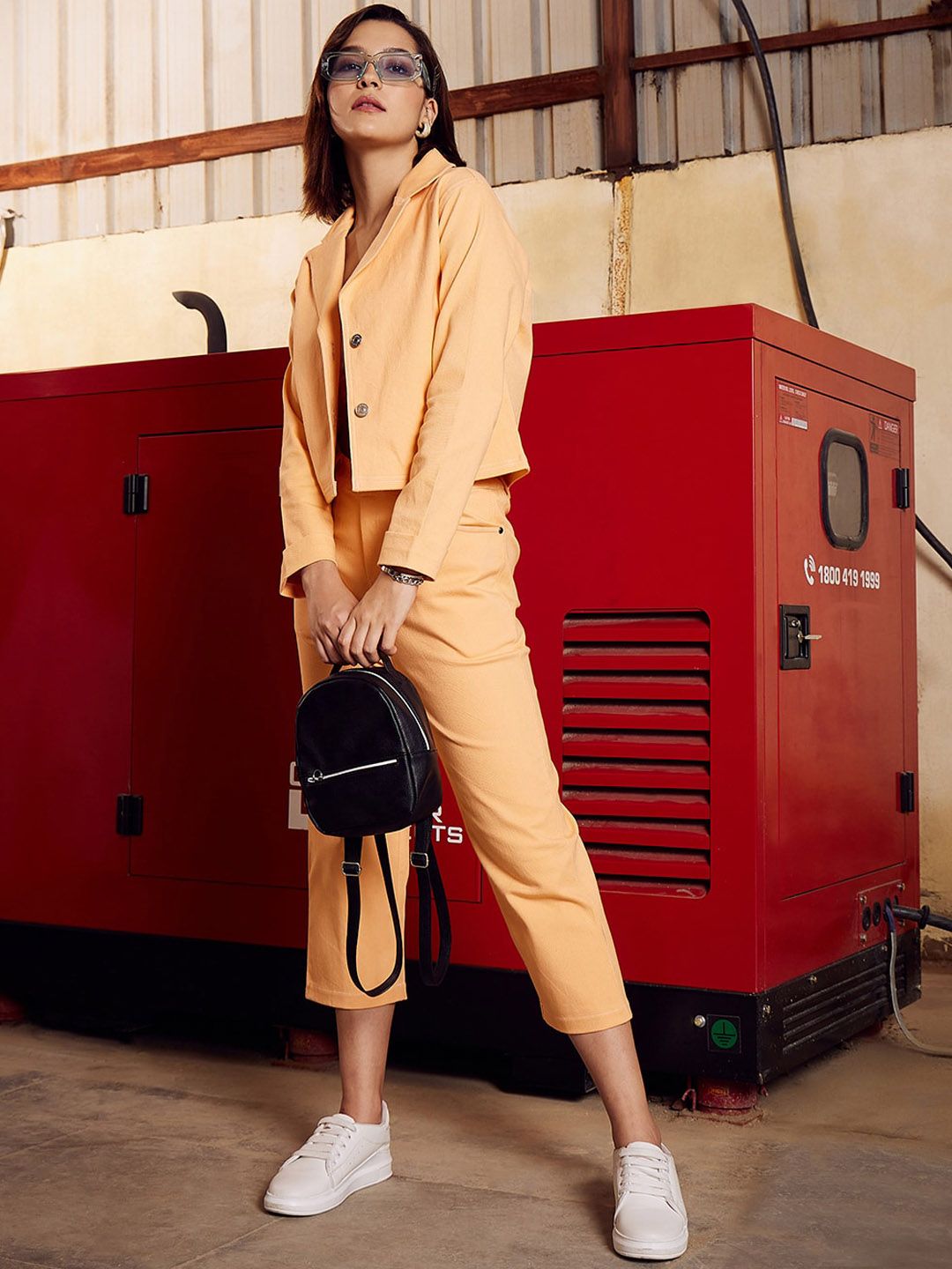 Athena Pure Cotton V-Neck Denim Top With Skort