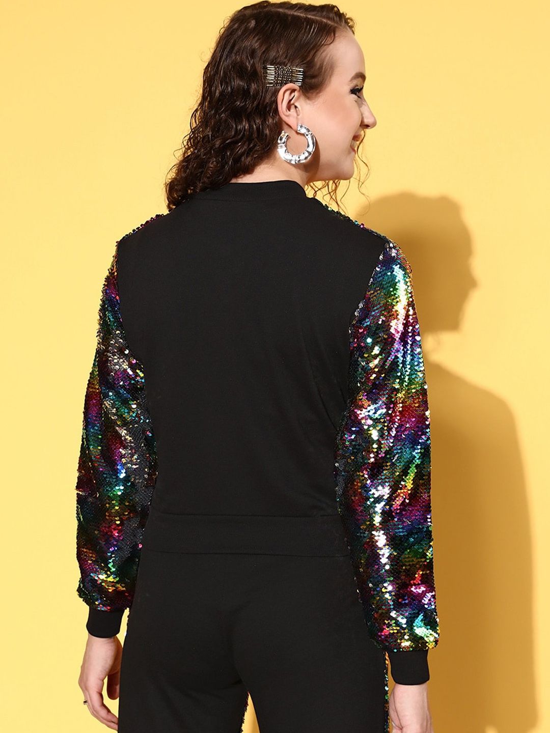 SASSAFRAS Women Black Embellished Co-Ords