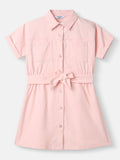 Nauti Nati Girls Solid Shirt Collar Dress