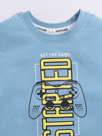 Happy Faces Boys Pure Cotton Typography & Graphic Printed T-shirt