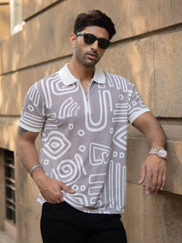 Powerlook Men Printed Polo Collar T-shirt