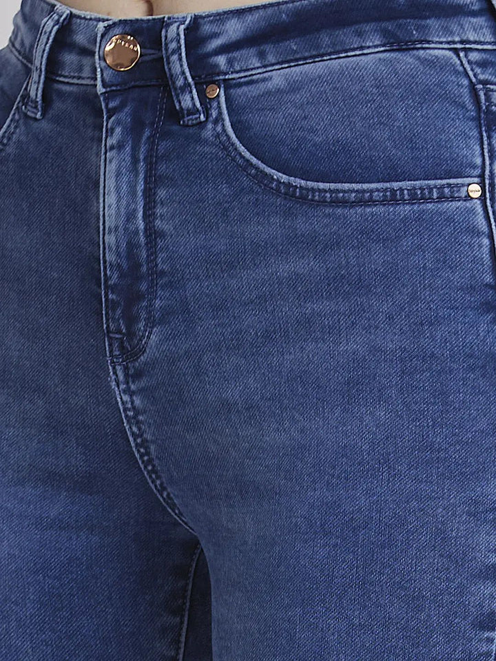 SPYKAR Women Slim Fit High-Rise Heavy Fade Stretchable Jeans