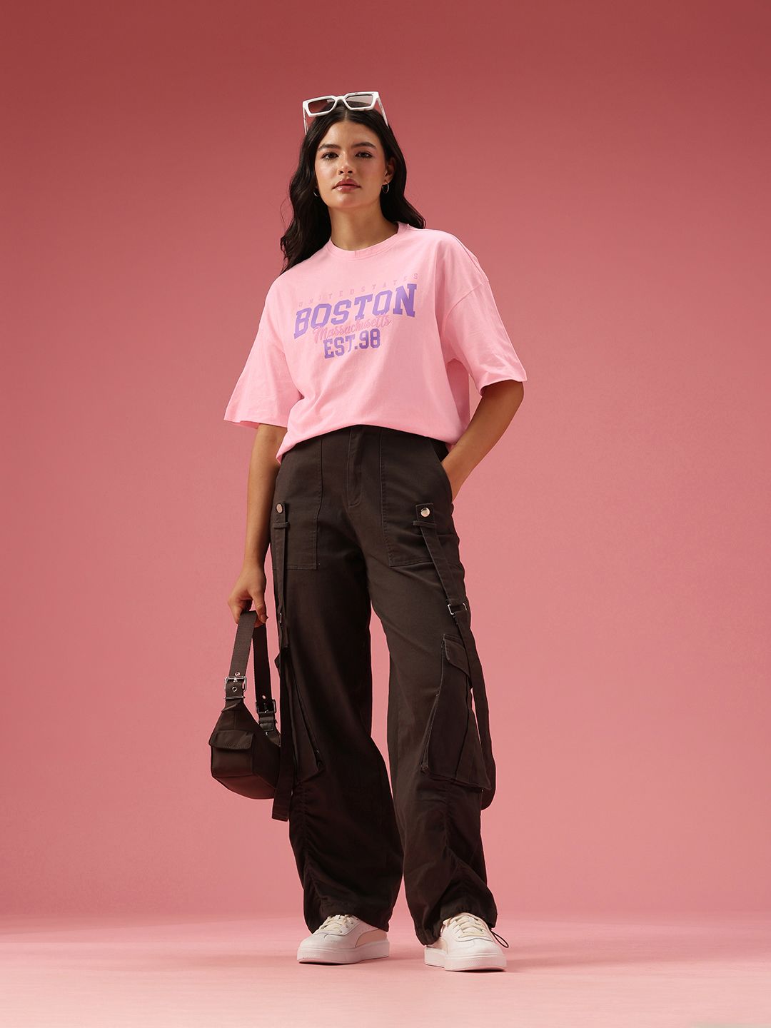 DressBerry Relaxed Fit Typography Printed Pure Cotton T-shirt