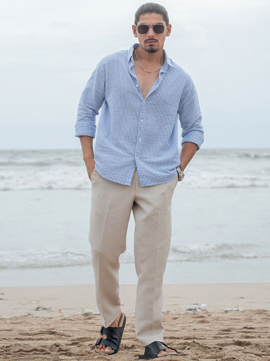 Powerlook Men Micro Checks Opaque Checked Casual Shirt