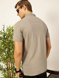 Thomas Scott Men Solid Polo Collar Cotton T-shirt