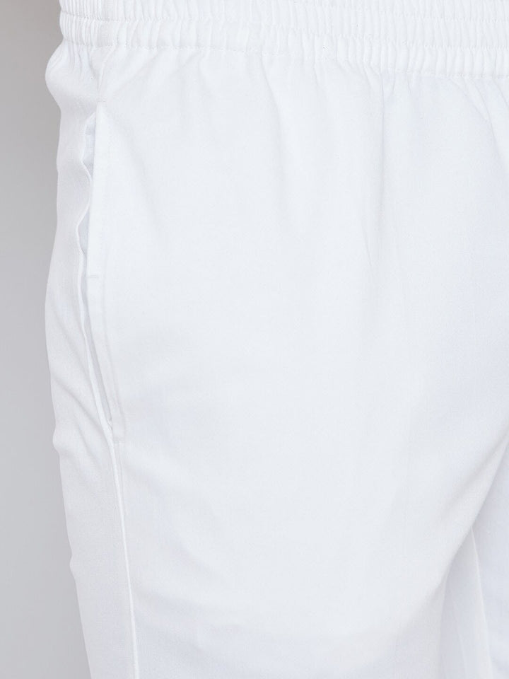 See Designs Men Navy Blue & White Printed Kurta with Pyjamas