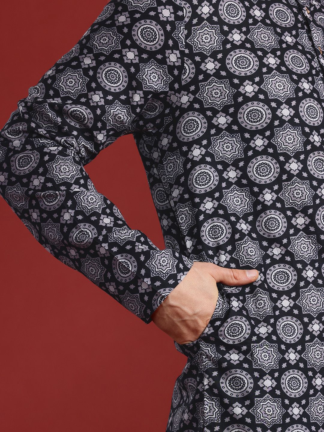 Anouk Printed Pure Cotton Kurta with Trousers