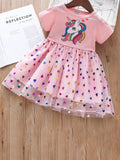 YK Girls Cotton Print Fit & Flare Dress