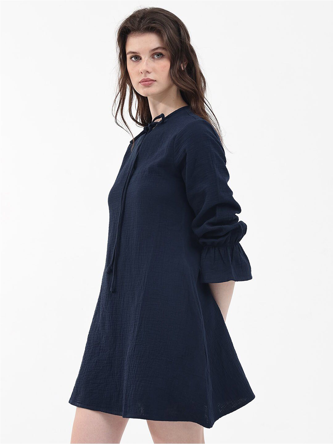 RAREISM Puff Sleeve A-Line Dress