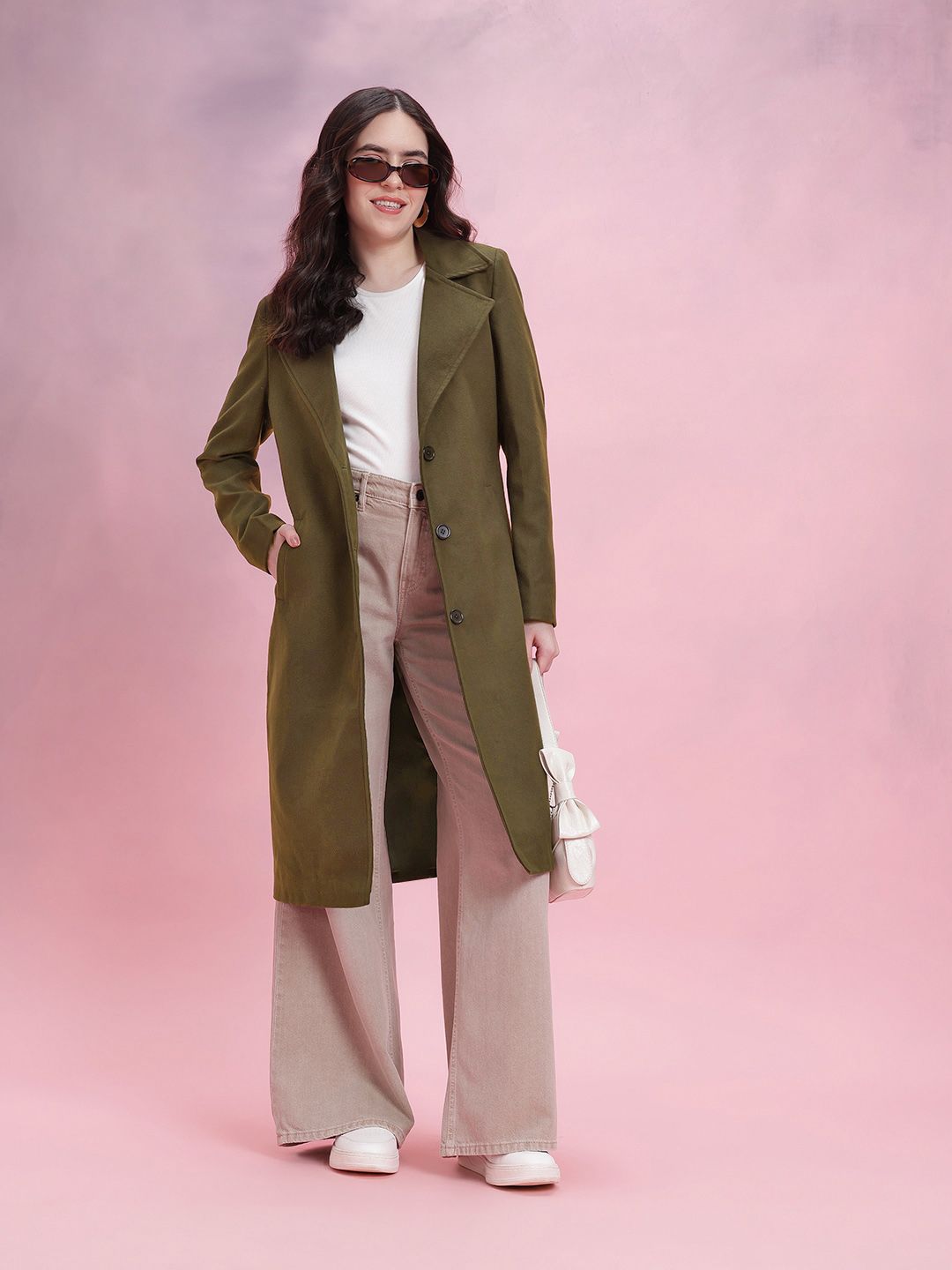 DressBerry Single-Breasted Longline Overcoat