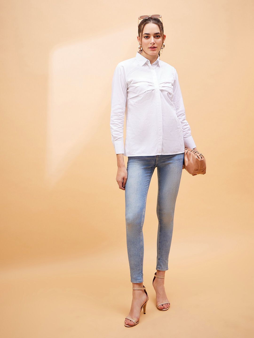 SASSAFRAS BASICS Comfort Spread Collar Long Sleeves Cotton Casual Shirt