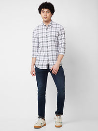 SPYKAR Tartan Checked Spread Collar Cotton Casual Shirt