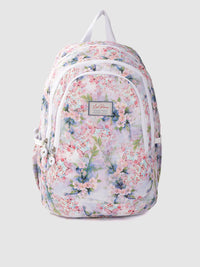 Lino Perros Women Purple & Pink Floral Print 13 Inch Laptop Backpack