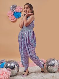 pspeaches Girls Abstract Printed Basic Jumpsuit