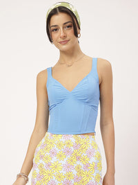 DressBerry Urban Chic Plunge Corset Crop Top